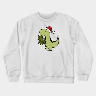 dinosaur christmas tree Crewneck Sweatshirt